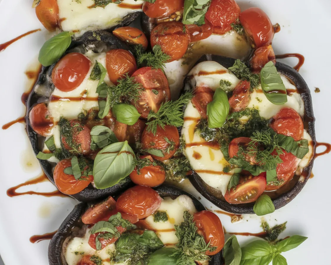 Caprese Stuffed Portobello Mushrooms