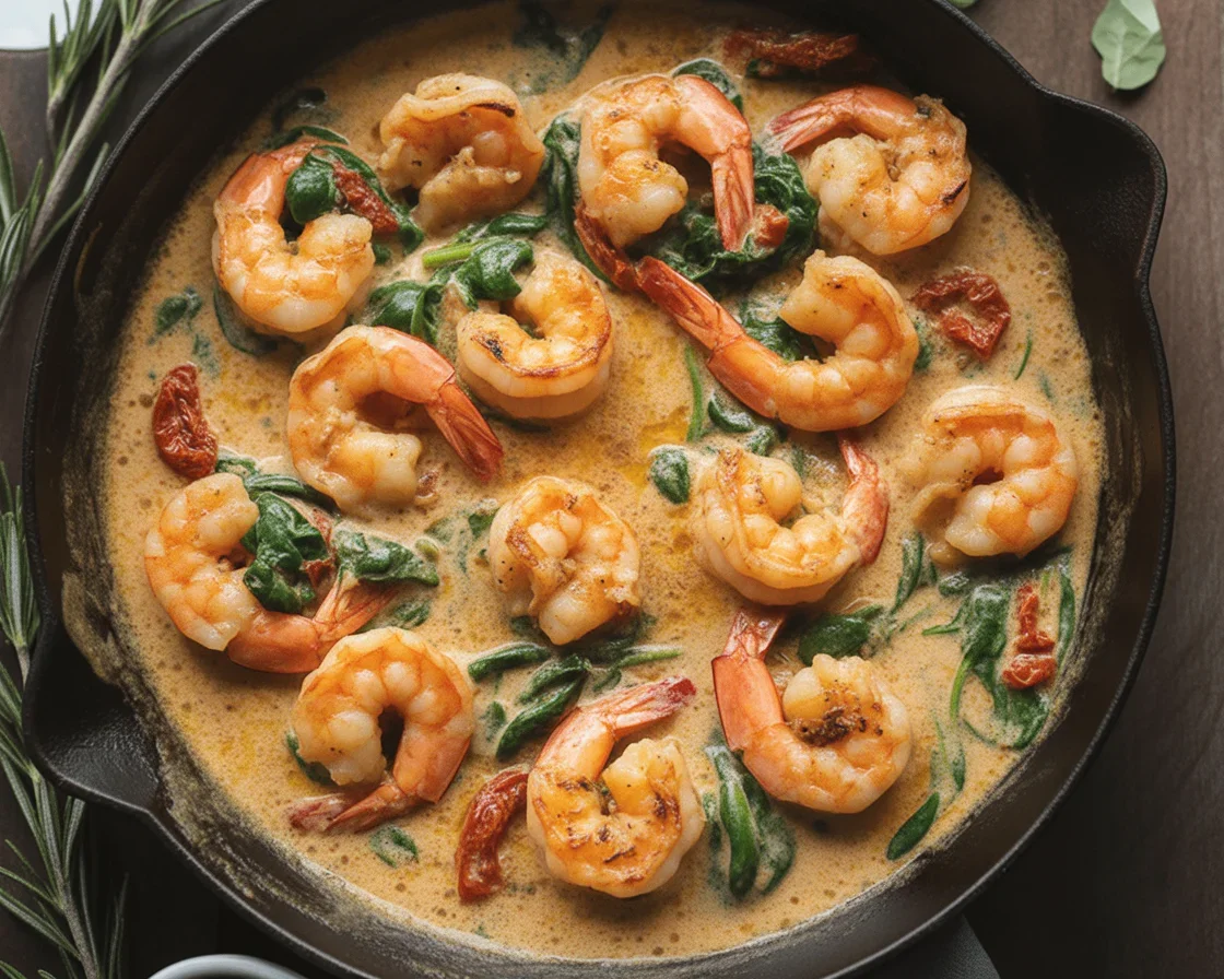 Delicious Creamy Tuscan Shrimp & Spinach Pasta in 30 Minutes