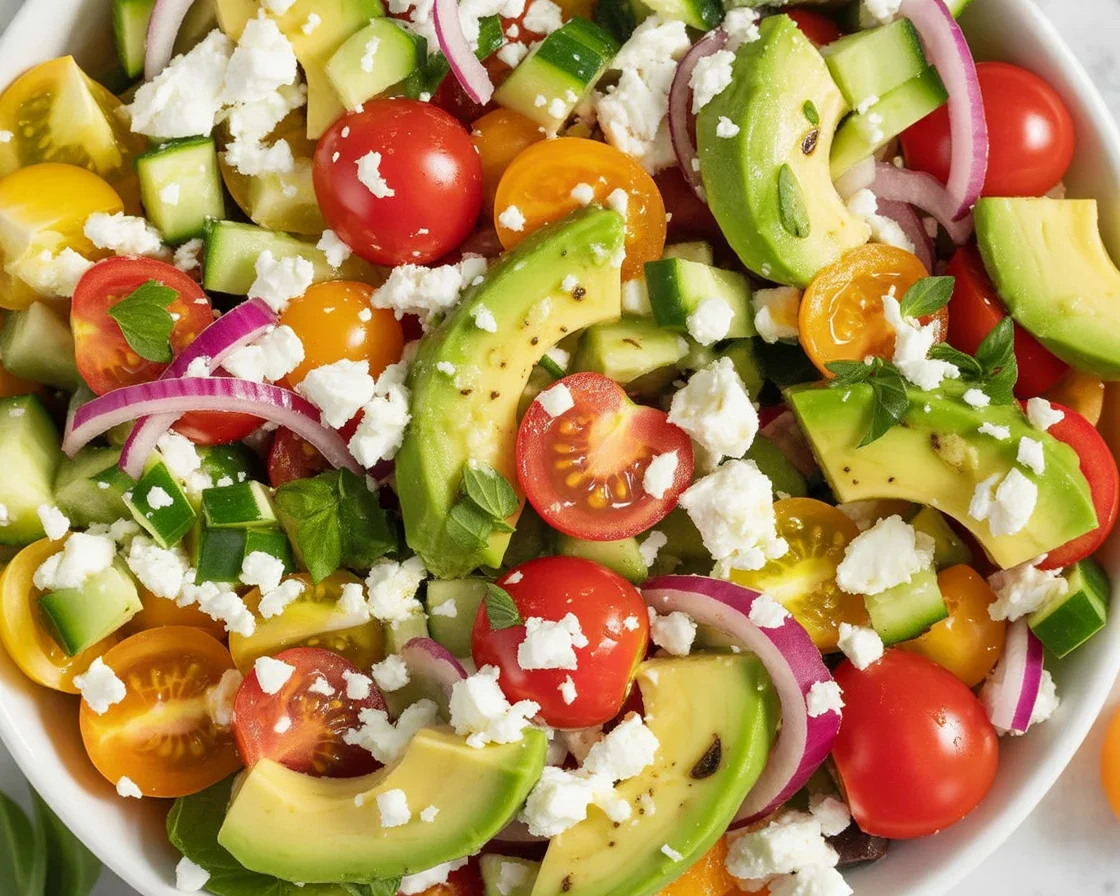 Fresh and Delightful Cucumber Avocado Tomato Salad Recipe