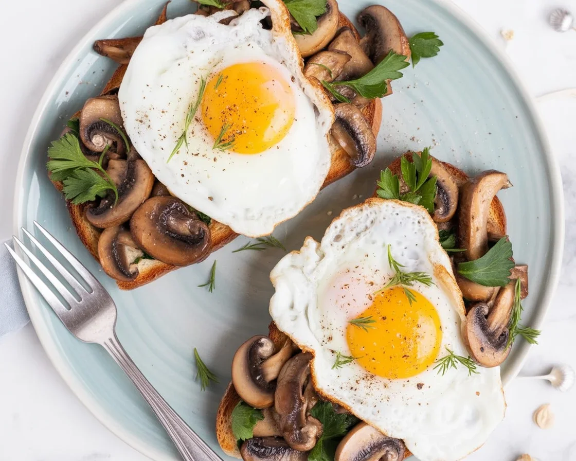 Savory Mushroom and Egg Toast