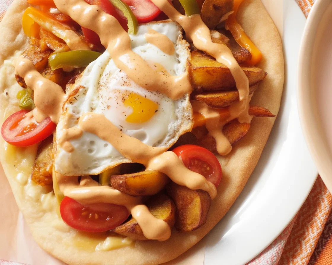 Breakfast Flatbread with Veggies