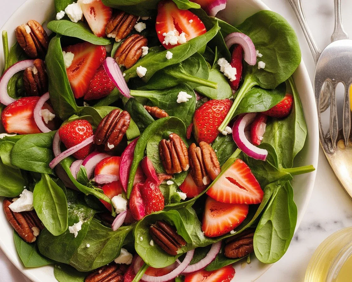 Spinach and Strawberry Salad: A Refreshing Flavor Combo!
