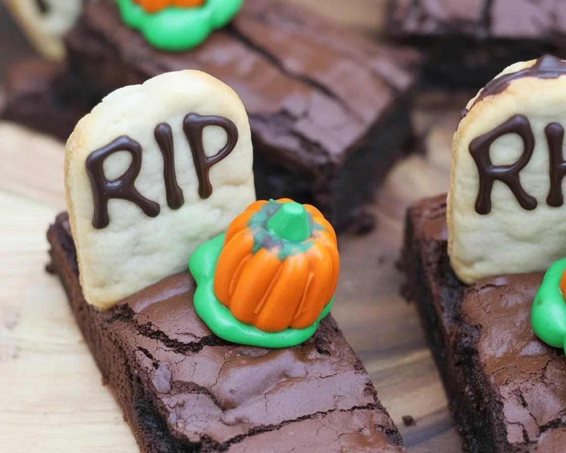Graveyard Brownie Tart Recipe – Creepy Halloween Dessert